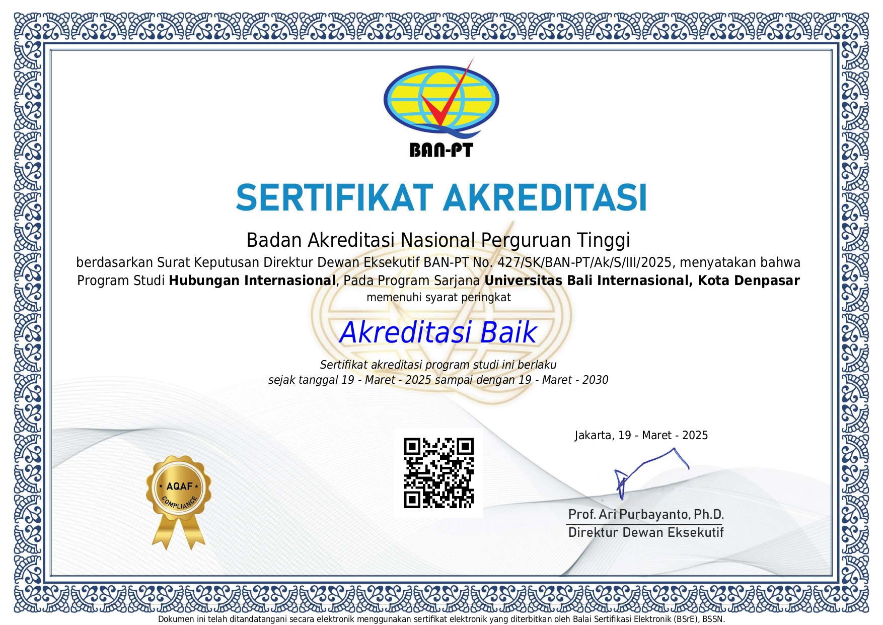 Sertifikat Akreditasi