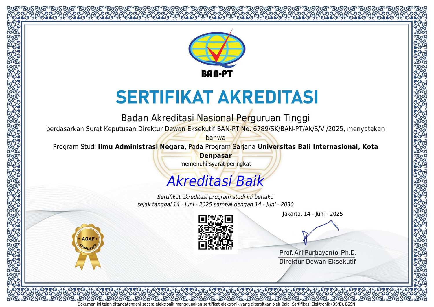 Sertifikat Akreditasi
